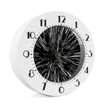 Black And White Lightspeed Print Alarm Clock