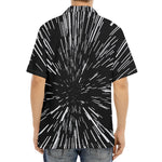 Black And White Lightspeed Print Aloha Shirt