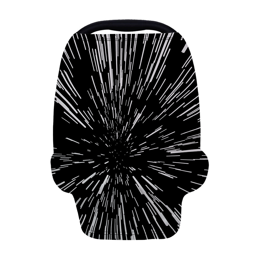 Black And White Lightspeed Print Baby Seat Cover