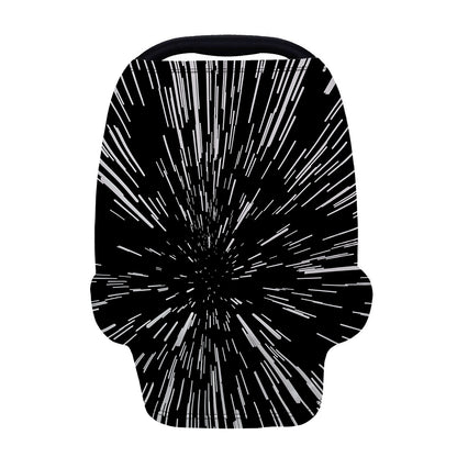 Black And White Lightspeed Print Baby Seat Cover
