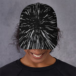 Black And White Lightspeed Print Baseball Cap