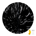 Black And White Lightspeed Print Basketball