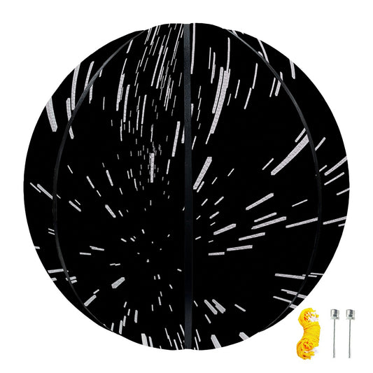 Black And White Lightspeed Print Basketball