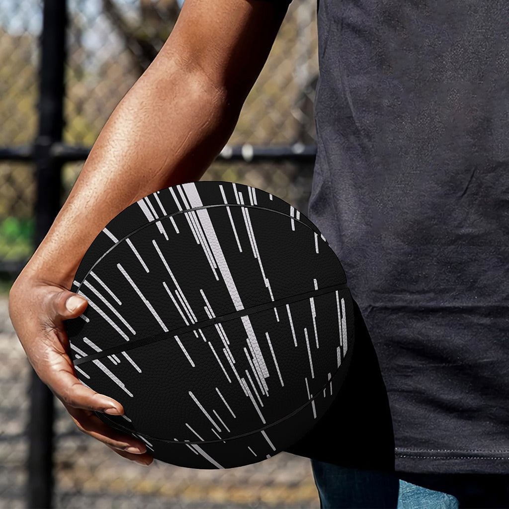 Black And White Lightspeed Print Basketball