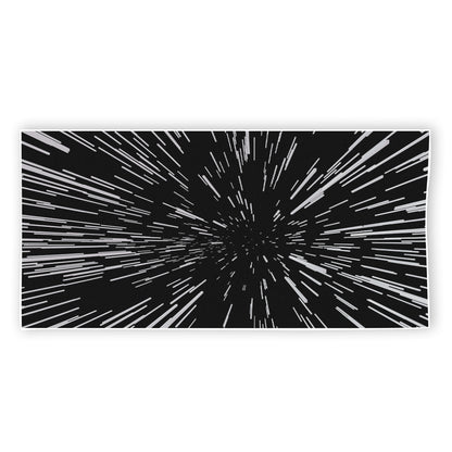 Black And White Lightspeed Print Beach Towel
