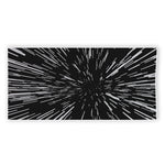 Black And White Lightspeed Print Beach Towel