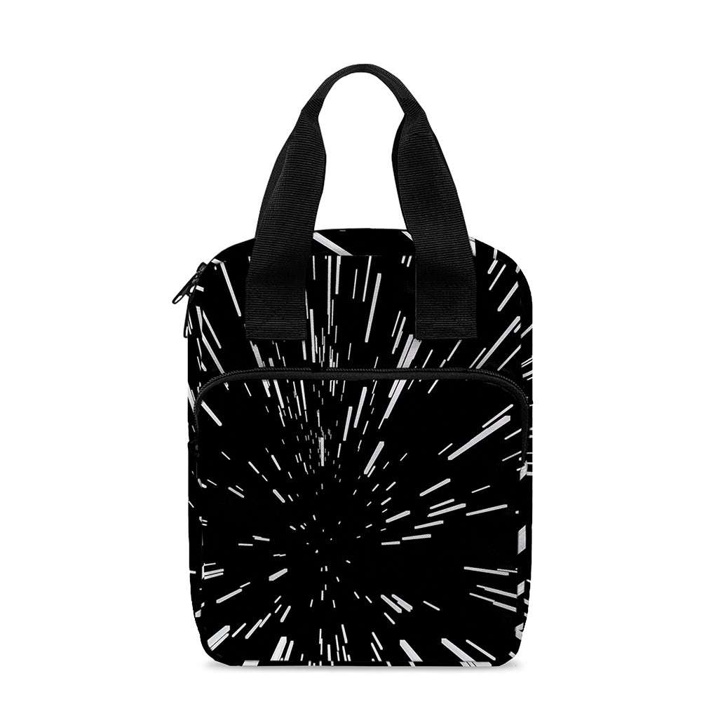 Black And White Lightspeed Print Bible Tote Bag