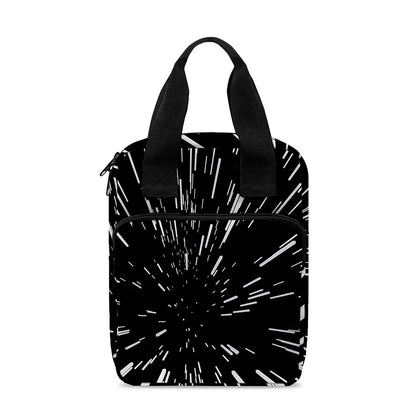 Black And White Lightspeed Print Bible Tote Bag