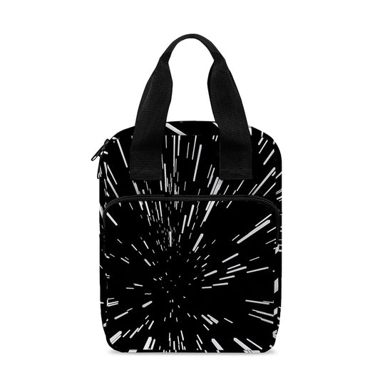 Black And White Lightspeed Print Bible Tote Bag