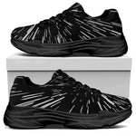 Black And White Lightspeed Print Black Chunky Shoes