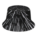 Black And White Lightspeed Print Bucket Hat