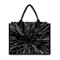Black And White Lightspeed Print Canvas Tote Bag