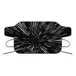 Black And White Lightspeed Print Car Windshield Snow Cover