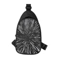 Black And White Lightspeed Print Sling Bag