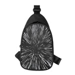 Black And White Lightspeed Print Chest Bag