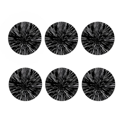 Black And White Lightspeed Print Coaster Set