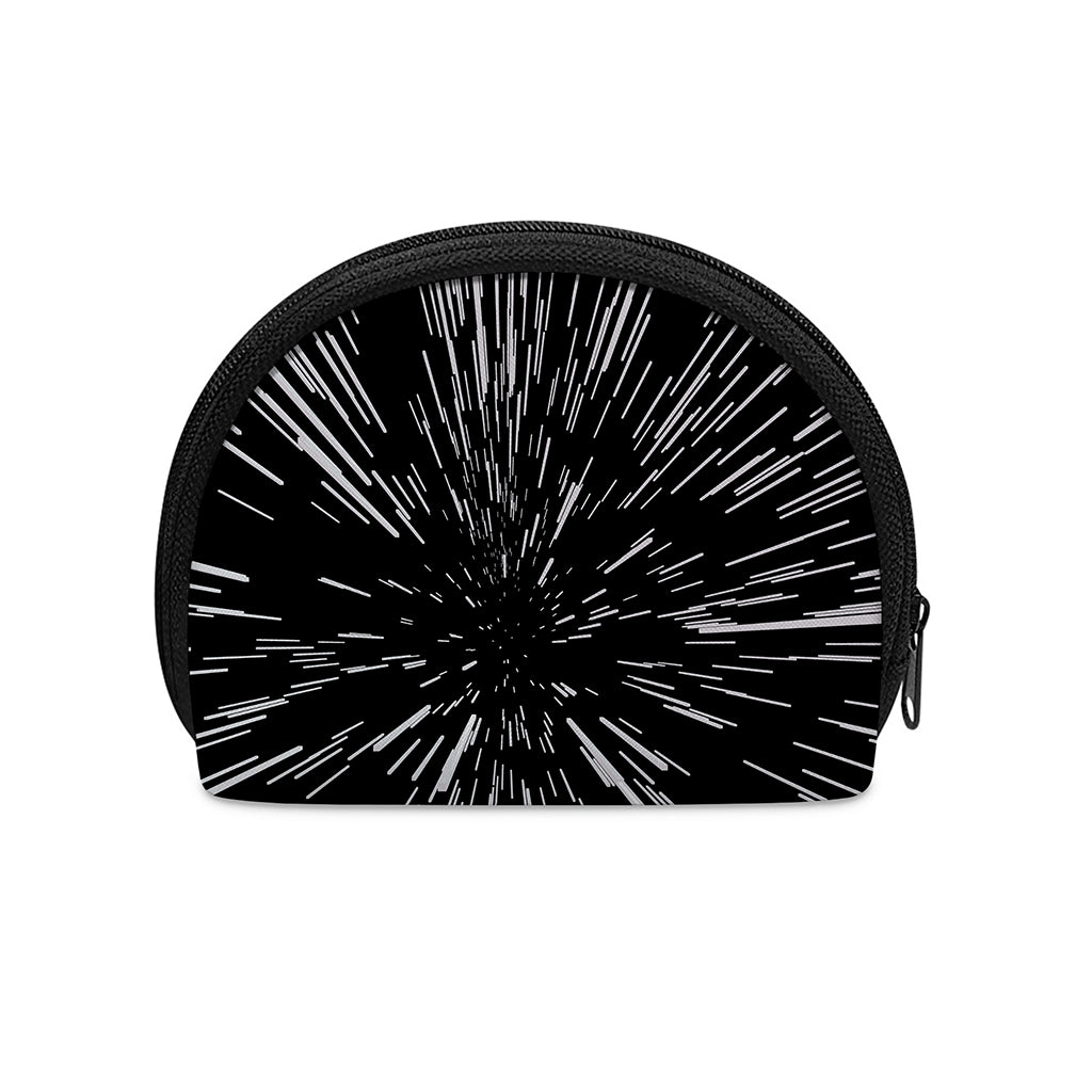Black And White Lightspeed Print Coin Purse