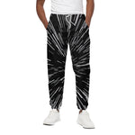 Black And White Lightspeed Print Cotton Pants