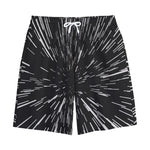 Black And White Lightspeed Print Cotton Shorts