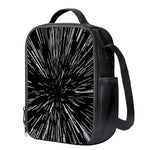 Black And White Lightspeed Print Crossbody Lunch Bag