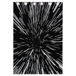 Black And White Lightspeed Print Curtain