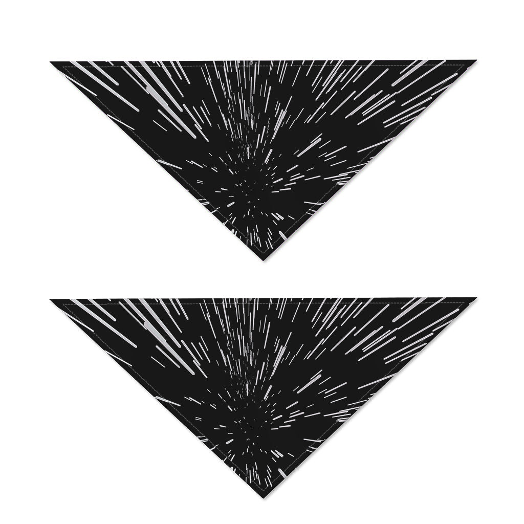 Black And White Lightspeed Print Dog Bandana