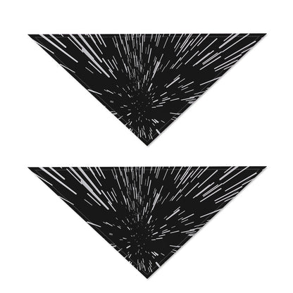 Black And White Lightspeed Print Dog Bandana