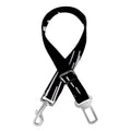 Black And White Lightspeed Print Dog Seat Belt