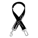Black And White Lightspeed Print Dog Seat Belt