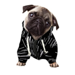Black And White Lightspeed Print Dog Zip Up Hoodie