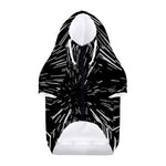Black And White Lightspeed Print Dog Zip Up Hoodie