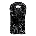 Black And White Lightspeed Print Double Neoprene Wine Tote