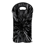 Black And White Lightspeed Print Double Neoprene Wine Tote