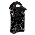 Black And White Lightspeed Print Double Neoprene Wine Tote