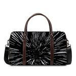 Black And White Lightspeed Print Duffle Bag