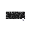 Black And White Lightspeed Print Extended Mouse Pad