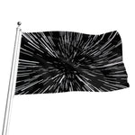 Black And White Lightspeed Print Flag