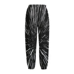 Black And White Lightspeed Print Fleece Lined Knit Pants