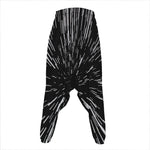 Black And White Lightspeed Print Hammer Pants