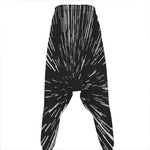 Black And White Lightspeed Print Hammer Pants