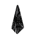 Black And White Lightspeed Print Hand Towel