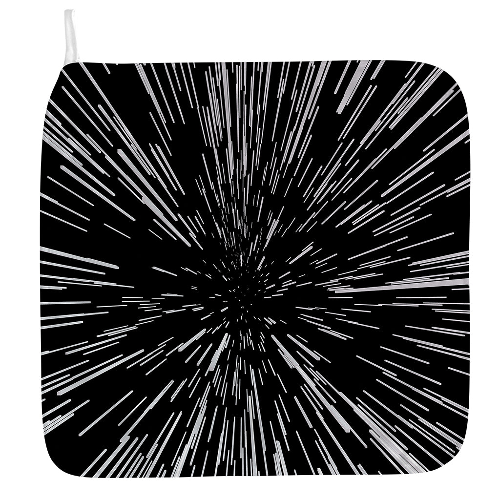 Black And White Lightspeed Print Hand Towel