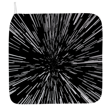 Black And White Lightspeed Print Hand Towel