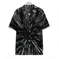 Black And White Lightspeed Print Hawaiian Shirt