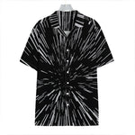 Black And White Lightspeed Print Hawaiian Shirt