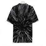 Black And White Lightspeed Print Hawaiian Shirt