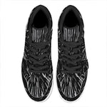 Black And White Lightspeed Print High Top Leather Sneakers