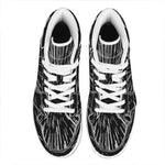 Black And White Lightspeed Print High Top Leather Sneakers