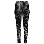 Black And White Lightspeed Print High-Waisted Pocket Leggings