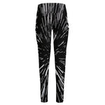 Black And White Lightspeed Print High-Waisted Pocket Leggings